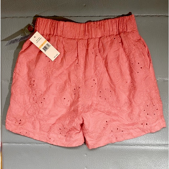 Nanette Lepore Coral, Luxury, Pull -On Embroidered Shorts, Small - Picture 3 of 16